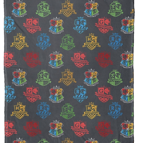 Harry Potter Houses of Wizards Throw Blanket - Picture 2 of 3